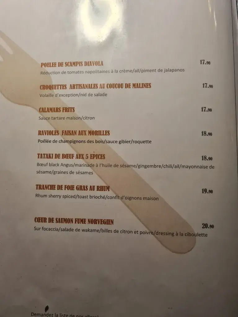 Menu_Aux Chandelles_Liège_image_3