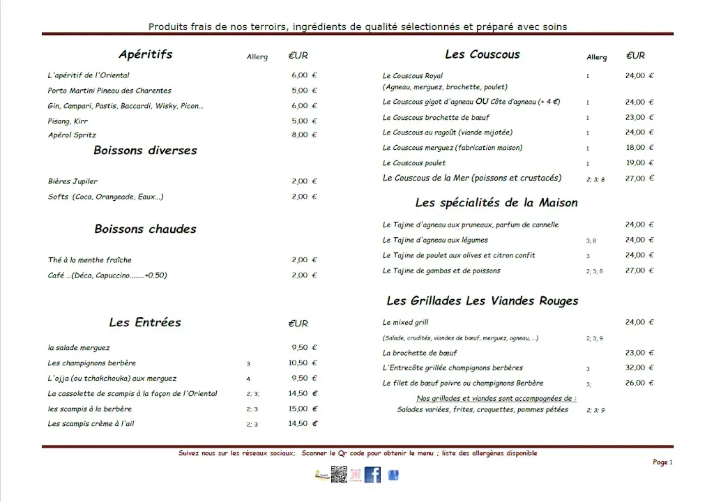 Menu_L'Oriental_Fléron_image_1