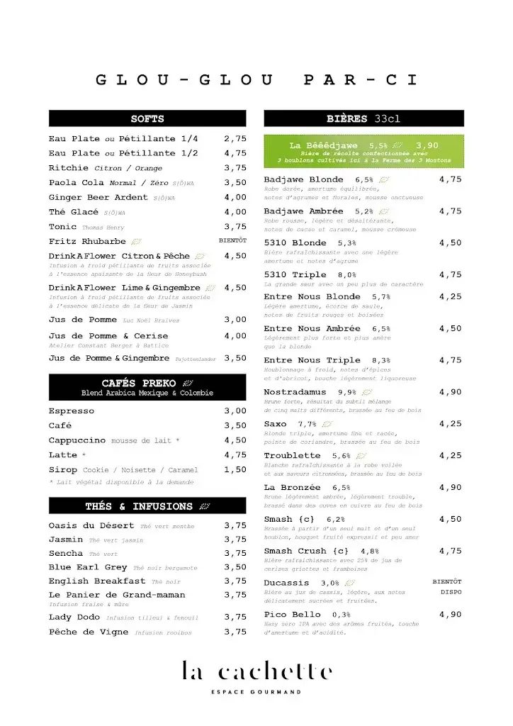 Menü_La Cachette, Espace Gourmand_Braives_Bild_2