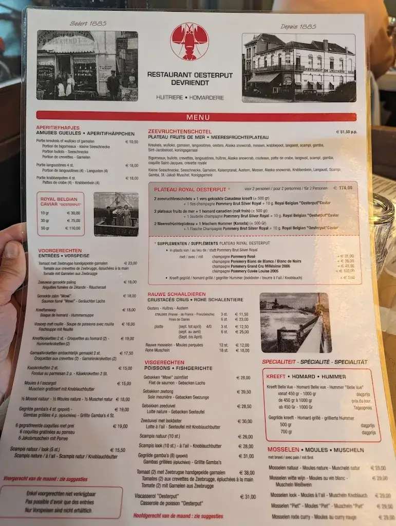 Menü_De Oesterput_Blankenberge_Bild_1