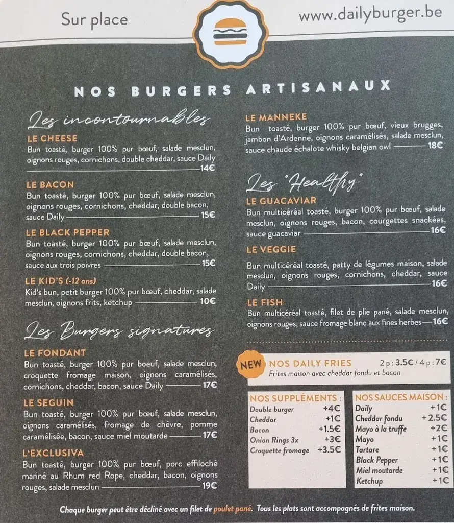 Menü_Daily Burger_Hannut_Bild_2