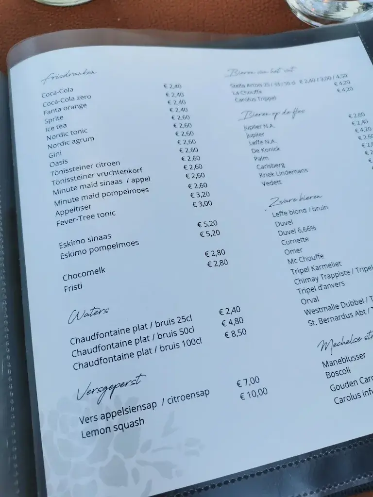 Menu_The Rose_Bonheiden_image_1