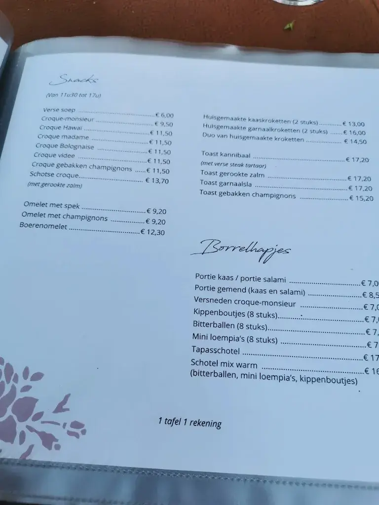 Menu_The Rose_Bonheiden_image_2
