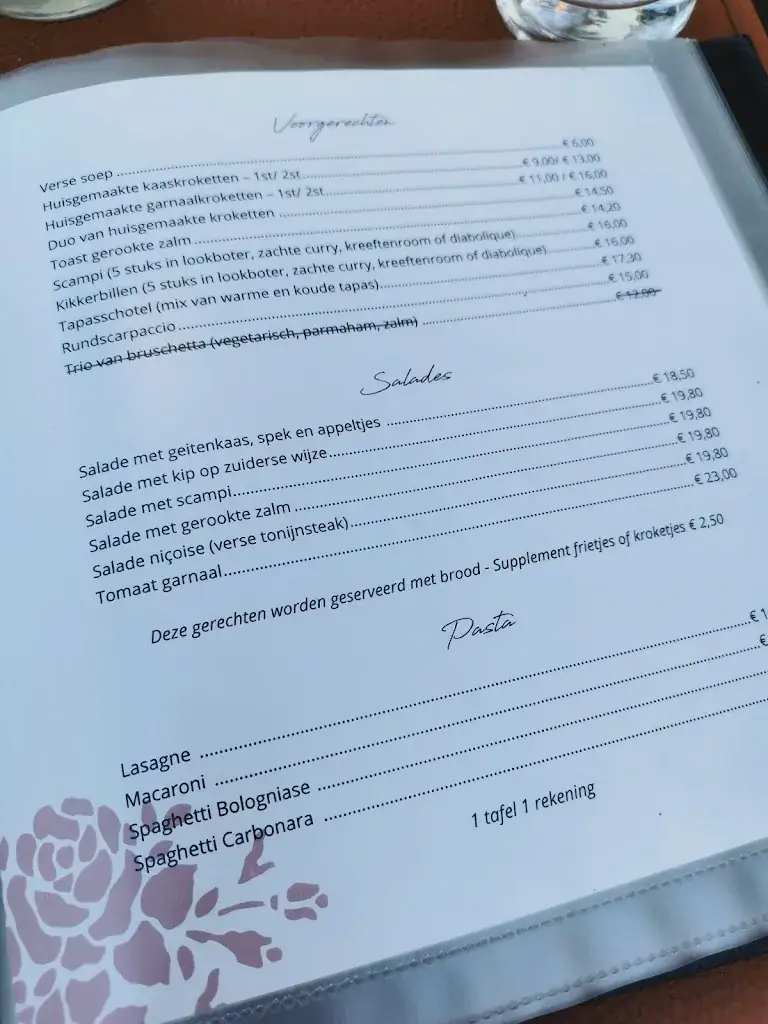 Menu_The Rose_Bonheiden_image_4