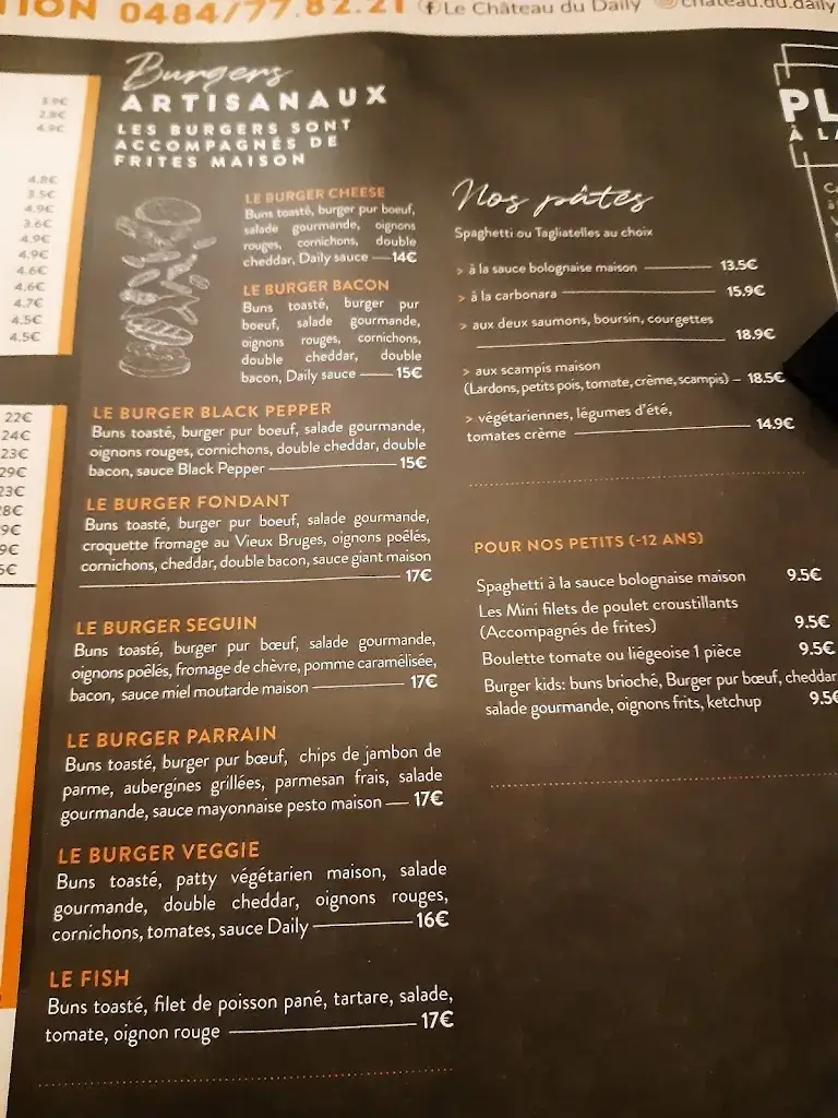 Menu_Le Château Du Daily_Burdinne_imagen_1