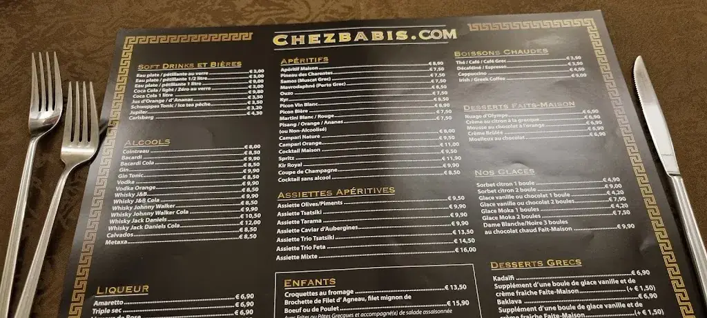 Menu_Restaurant Chez Babis_Boussu_imagen_4