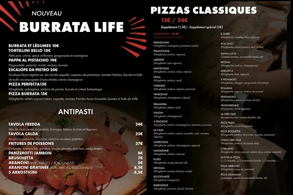 Menü_Viva La Pizza_Boussu_Bild_4