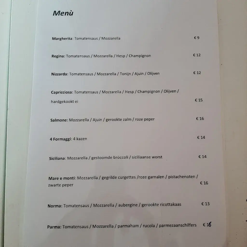 Menu_La Sciara_Bonheiden_image_1