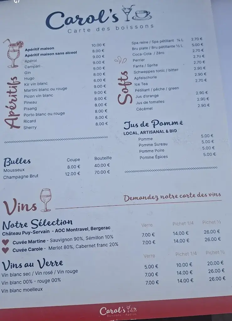 Menu_Carol's_Bütgenbach_imagen_1