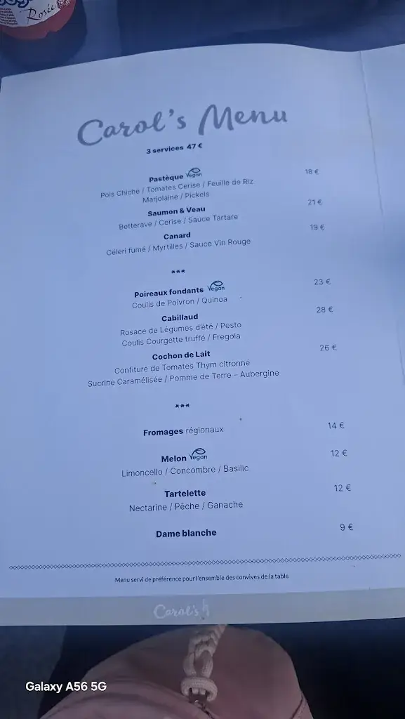 Menu_Carol's_Bütgenbach_imagen_4