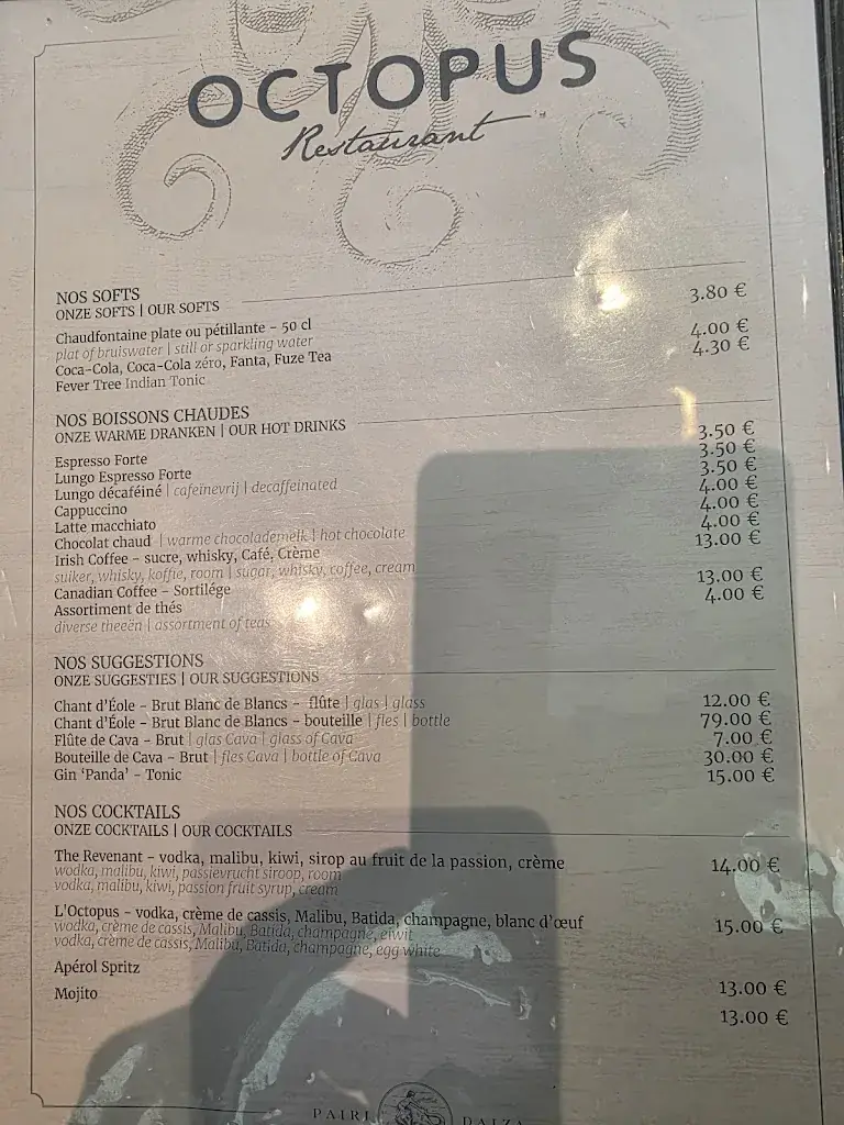 Menu_Octopus Restaurant_Brugelette_image_4