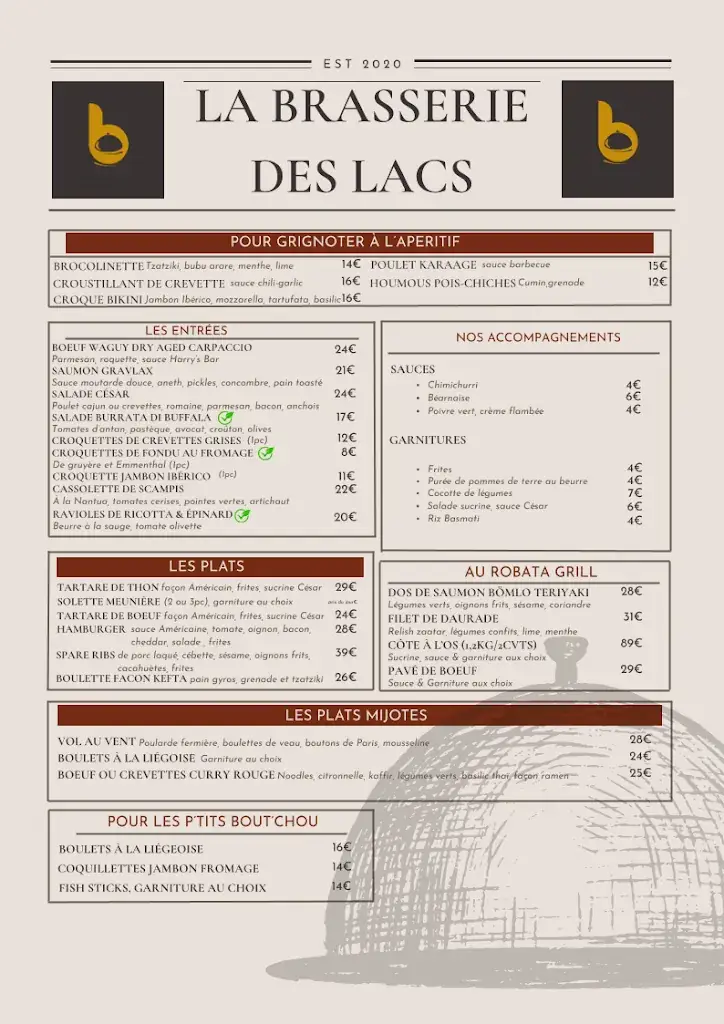 Menu_La Brasserie des Lacs_Froidchapelle_image_1