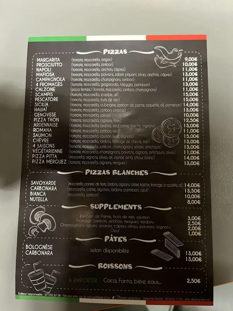 Menu_Pizzeria n40_Cerfontaine_image_1