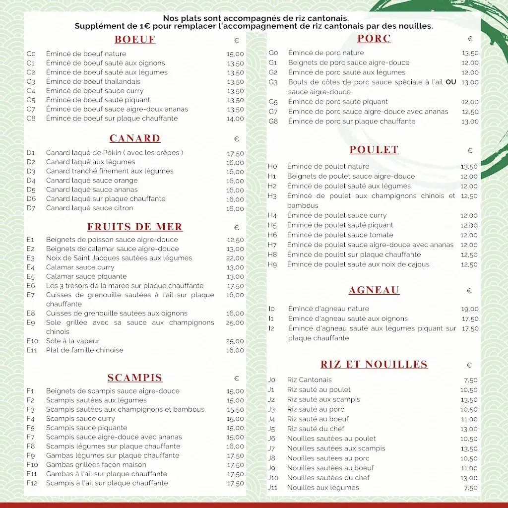 Menu_Le China Crystal / Y-F._Chapelle-lez-Herlaimont_image_1