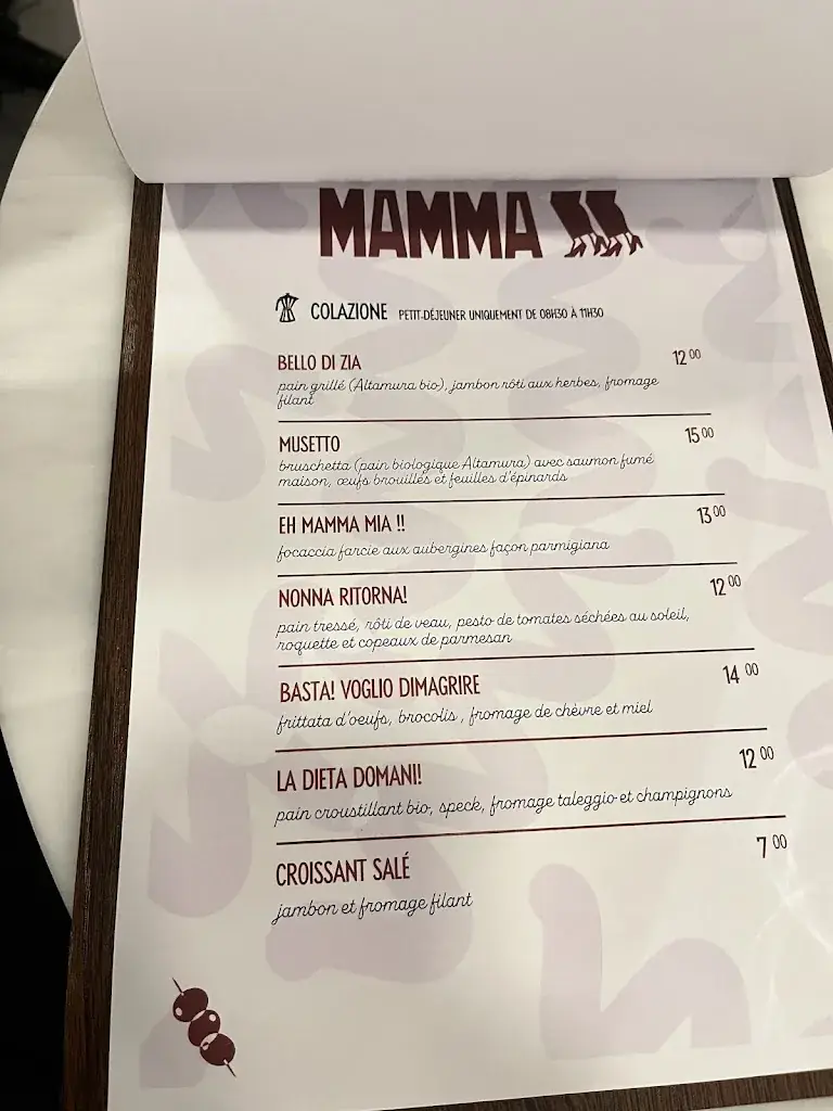 Menu_Mamma Charleroi_Charleroi_imagen_1