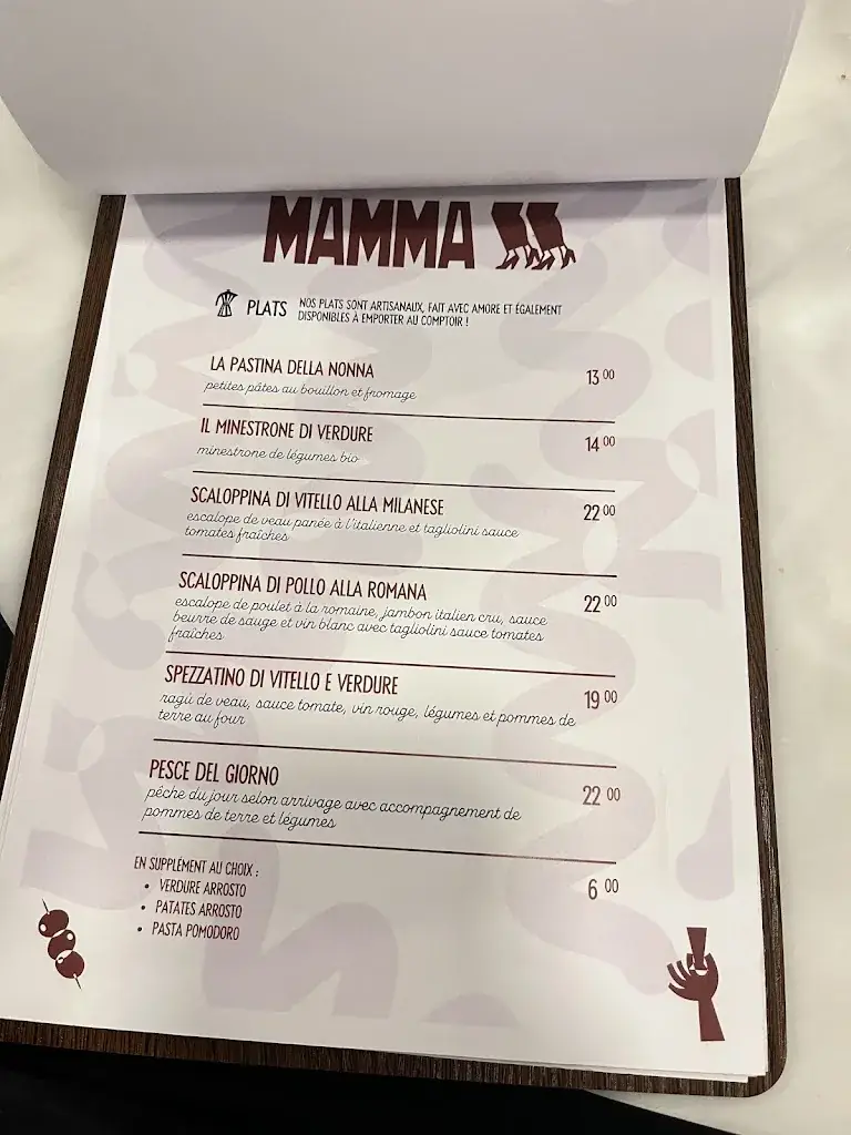 Menu_Mamma Charleroi_Charleroi_imagen_2
