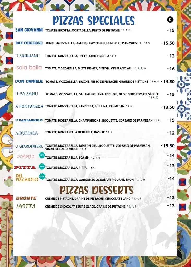 Menu_Pizzeria P3 Charleroi Sicily Food&Bar_Charleroi_image_4
