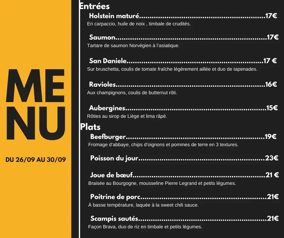 Menu_DOME Restaurant_Charleroi_image_1