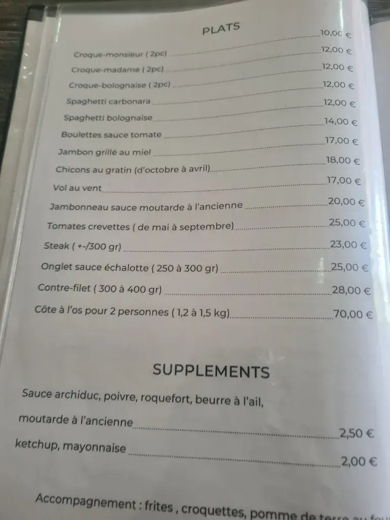 Menu_Brasserie le Saint-Christophe_Chièvres_imagen_1