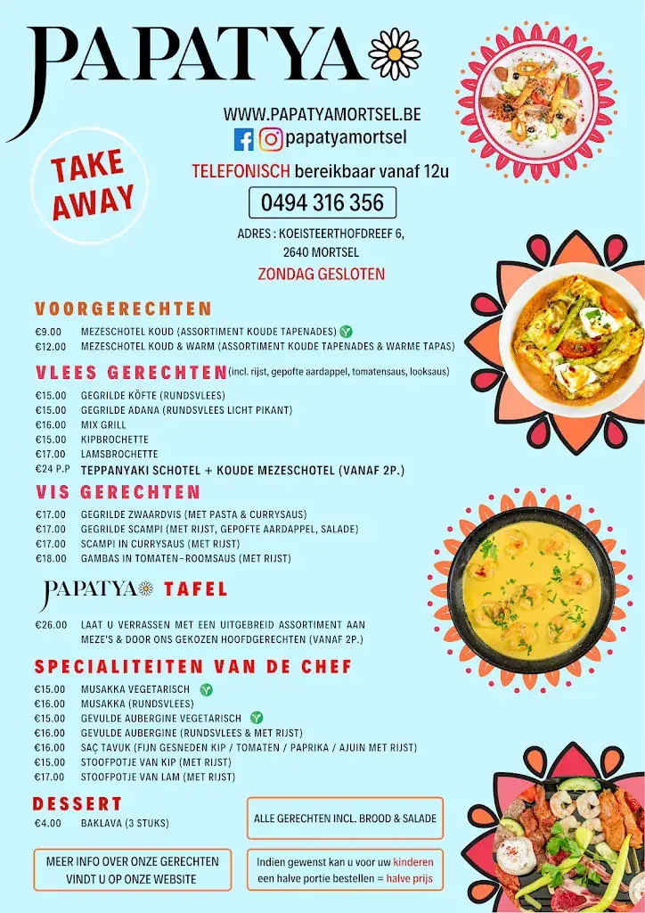 Menu_Restaurant Papatya_Mortsel_imagen_1
