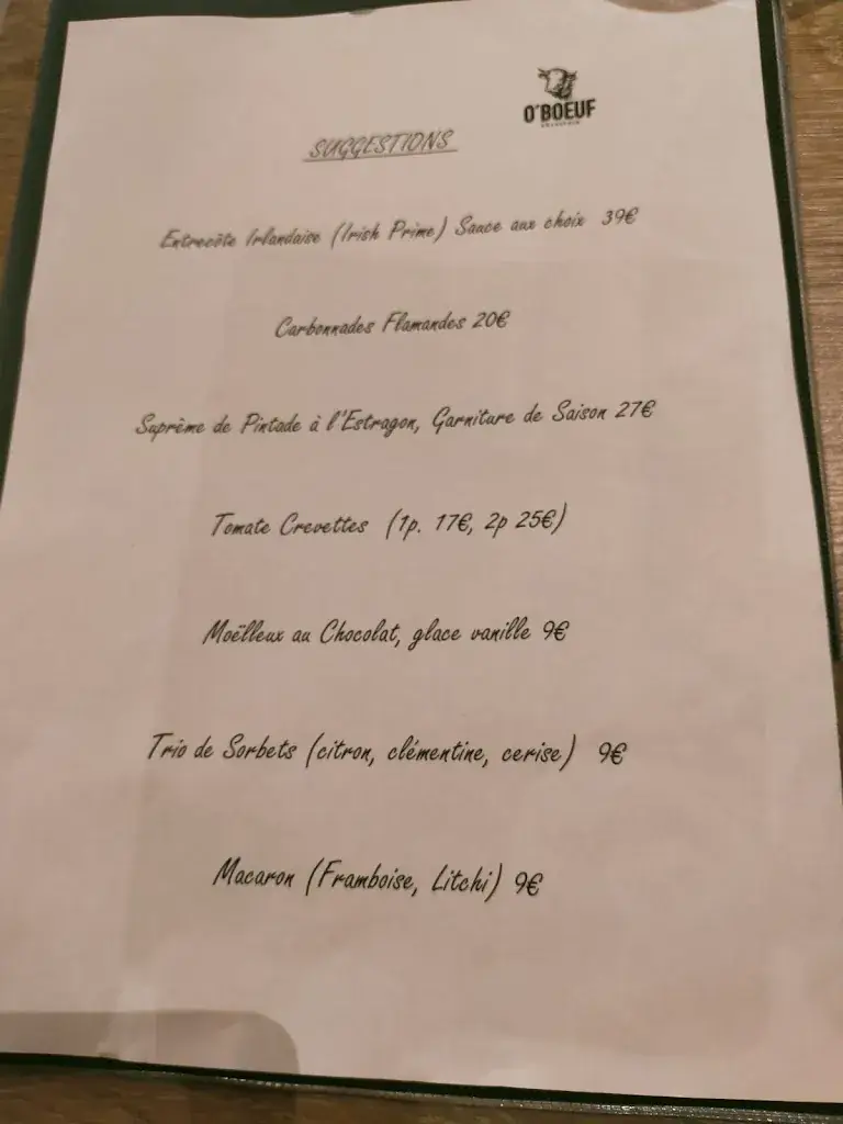 Menu_O'boeuf_Chaudfontaine_imagen_1