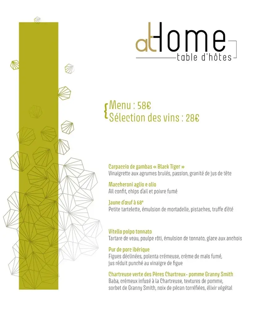Menu_At Home table d'hôtes_Chaudfontaine_image_1