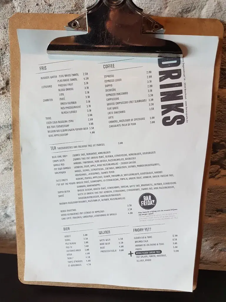 Menu_Bar Auguste Coffee And More_Boechout_image_1