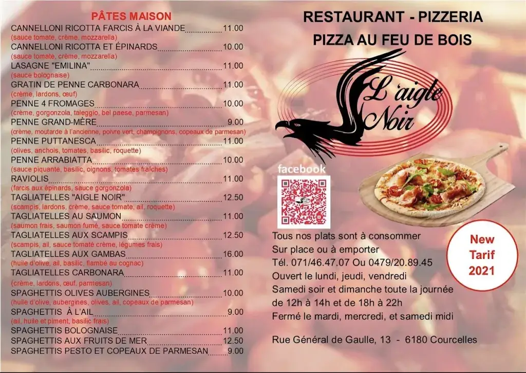 Menü_L' Aigle noir_Courcelles_Bild_1
