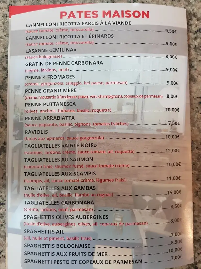 Menü_L' Aigle noir_Courcelles_Bild_3