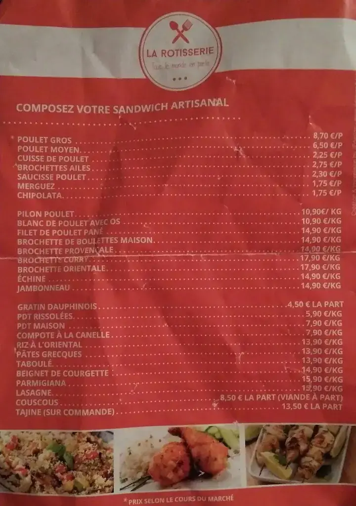 Menu_Rôtisserie Tout le Monde en Parle Sprl_Courcelles_image_1