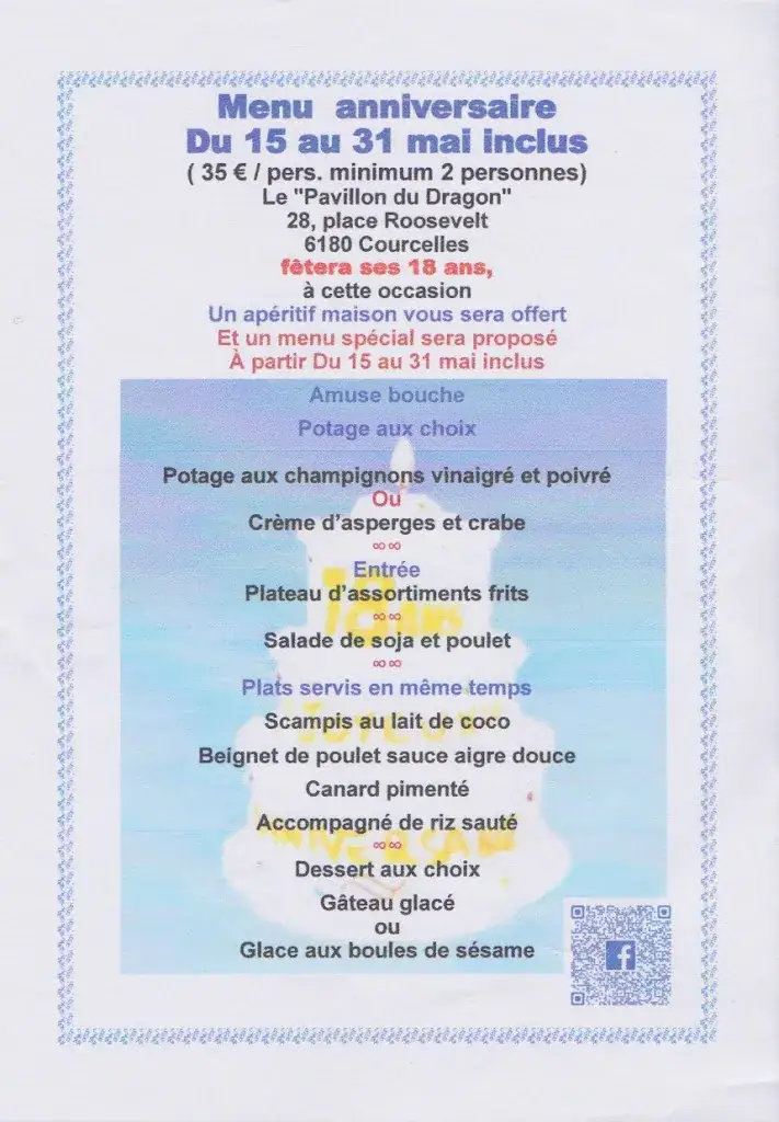 Menü_Pavillon du Dragon_Courcelles_Bild_1