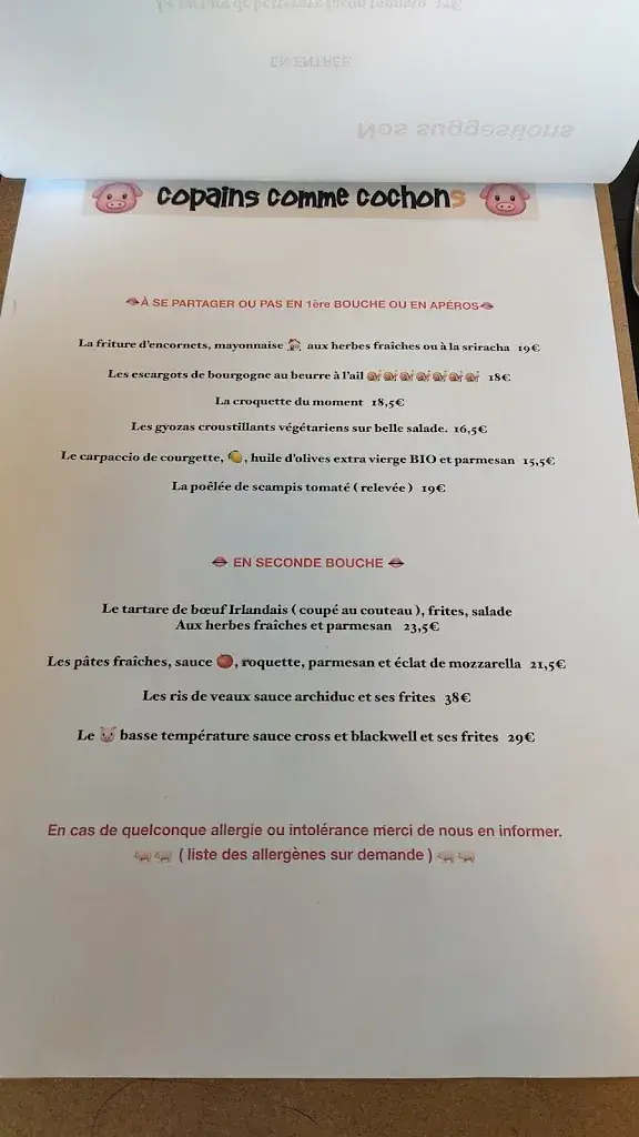 Menü_Copains comme Cochons_Chaumont-Gistoux_Bild_2