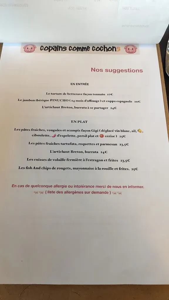 Menü_Copains comme Cochons_Chaumont-Gistoux_Bild_3