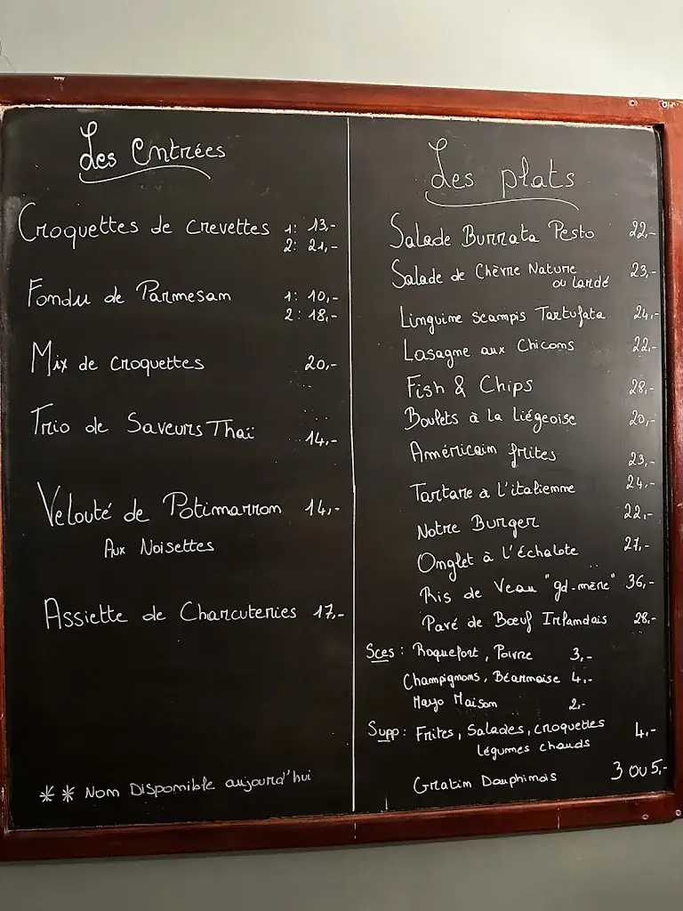 Menü_Café de la Poste_Chaumont-Gistoux_Bild_1