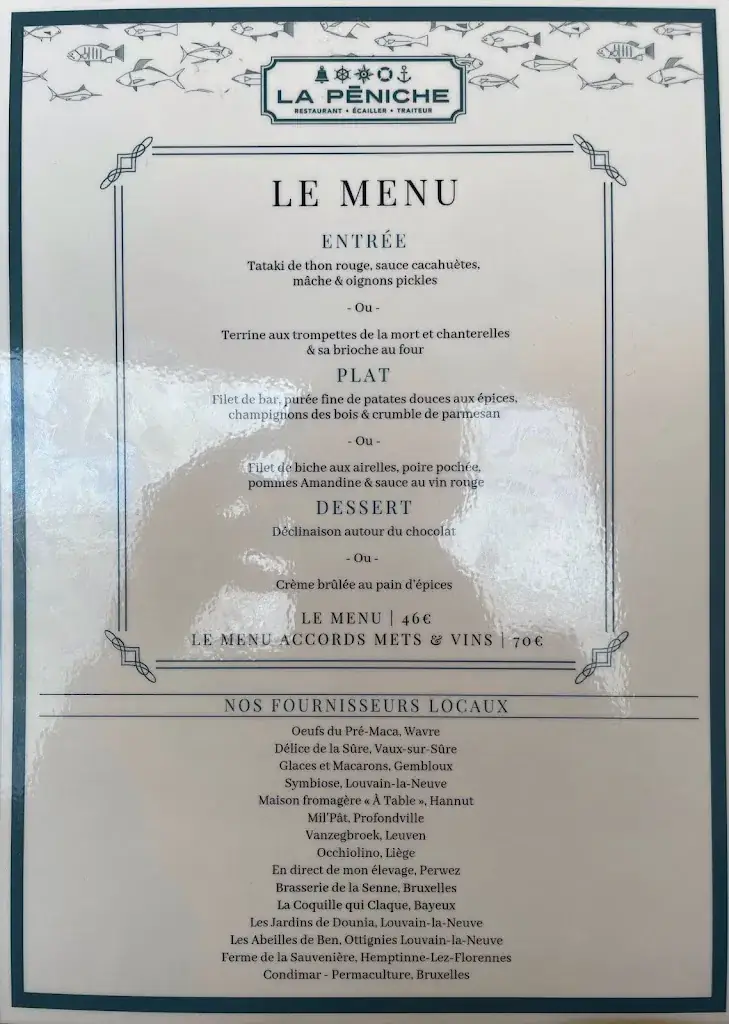 Menu_La Péniche_Wavre_image_1