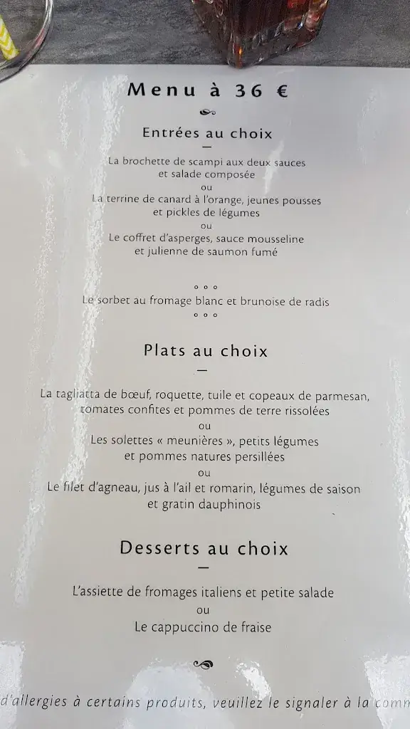 Menü_La Table d'Antonio_Dinant_Bild_1