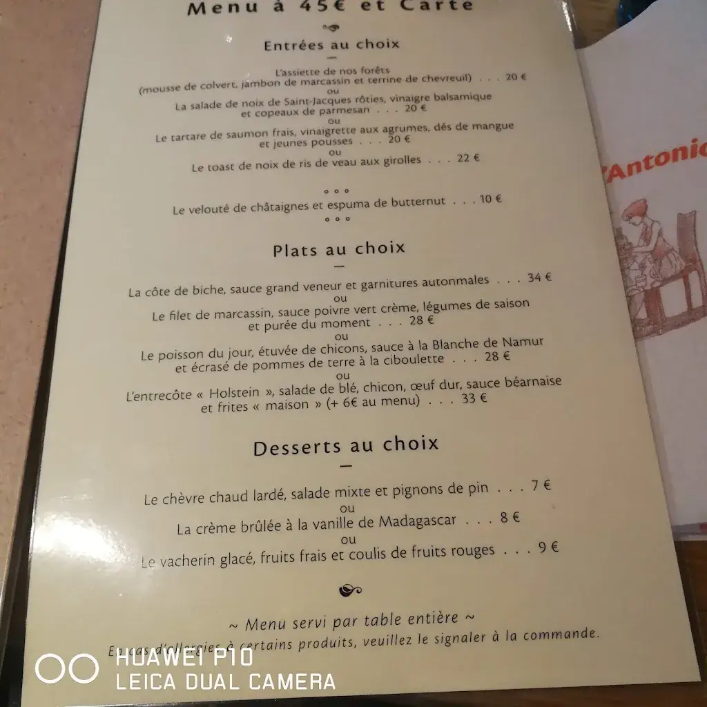 Menü_La Table d'Antonio_Dinant_Bild_3