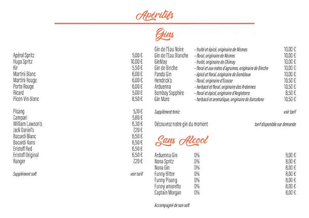 Menu_Le Loft - La Couvinoise_Couvin_image_3