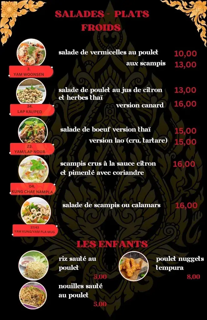 Menü_Bane Thaï-Lao_Crisnée_Bild_3