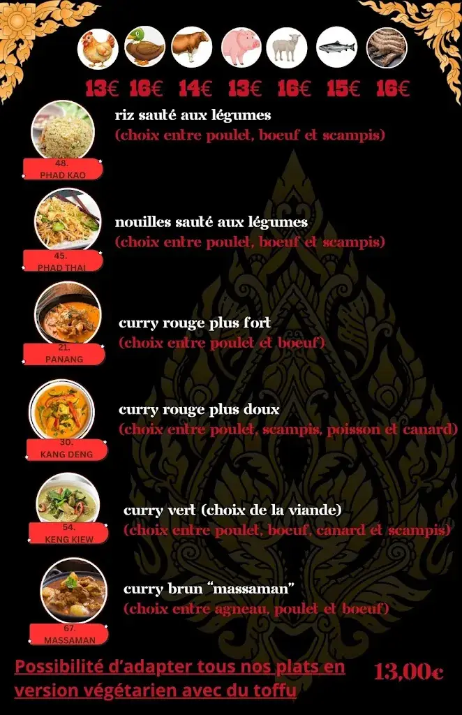 Menü_Bane Thaï-Lao_Crisnée_Bild_4