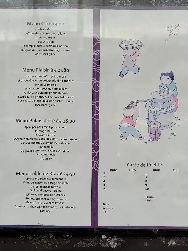 Menü_Le Palais D'été_Hastière_Bild_2