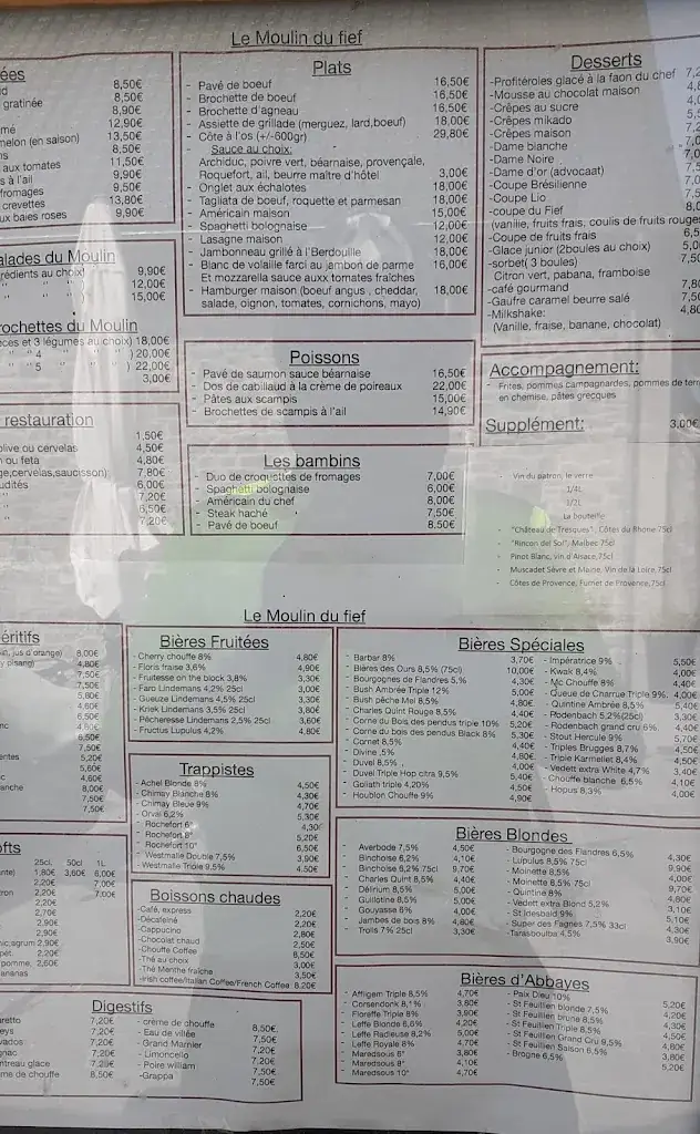 Menu_Le Moulin du Fief_Écaussinnes_image_2