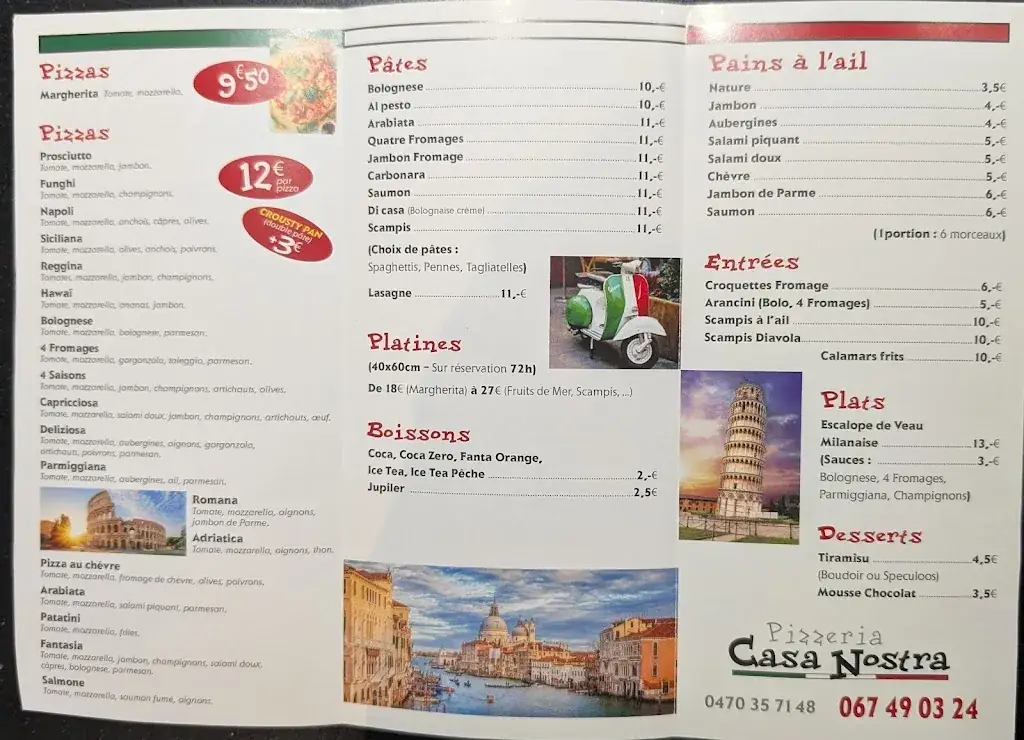Menu_Casa Nostra ecaussinnes_Écaussinnes_image_1