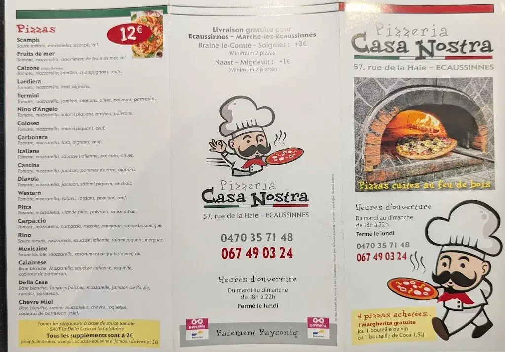 Menu_Casa Nostra ecaussinnes_Écaussinnes_image_2