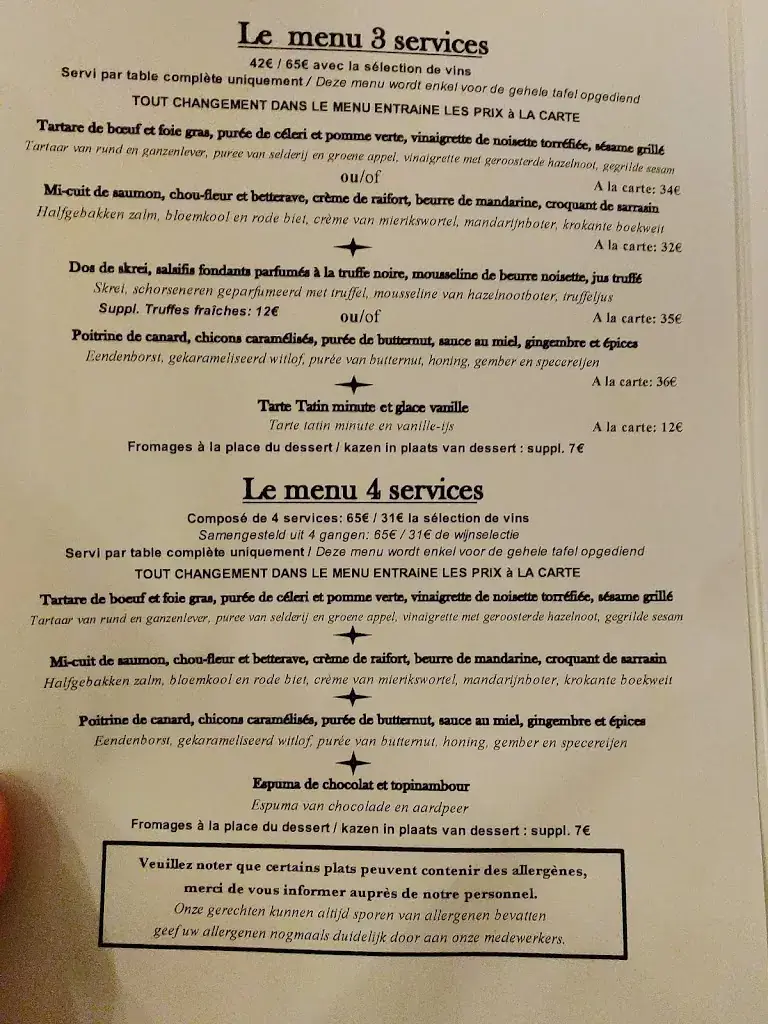 Menü_Le Clos Des Récollets_Durbuy_Bild_3