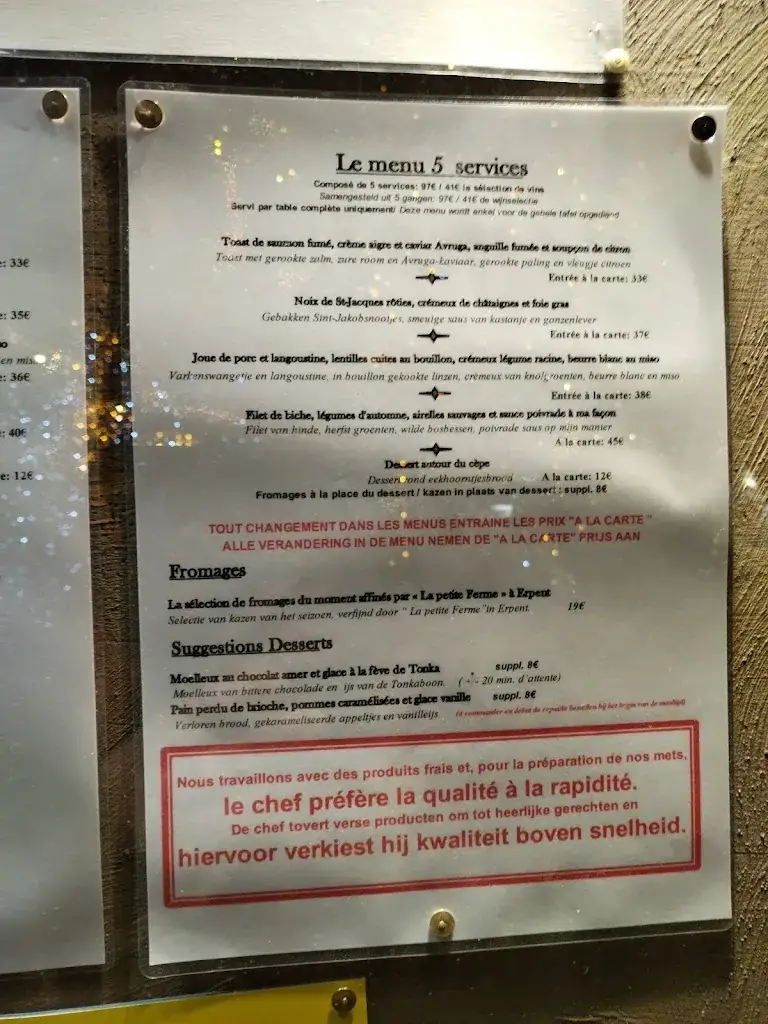 Menü_Le Clos Des Récollets_Durbuy_Bild_4