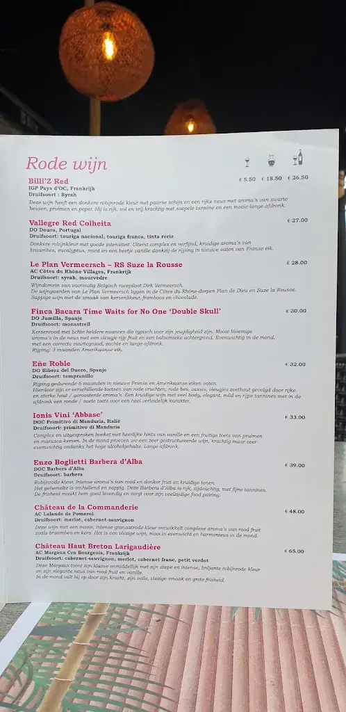 Menü_Billi’z Food ‘n Drinks_Bornem_Bild_2