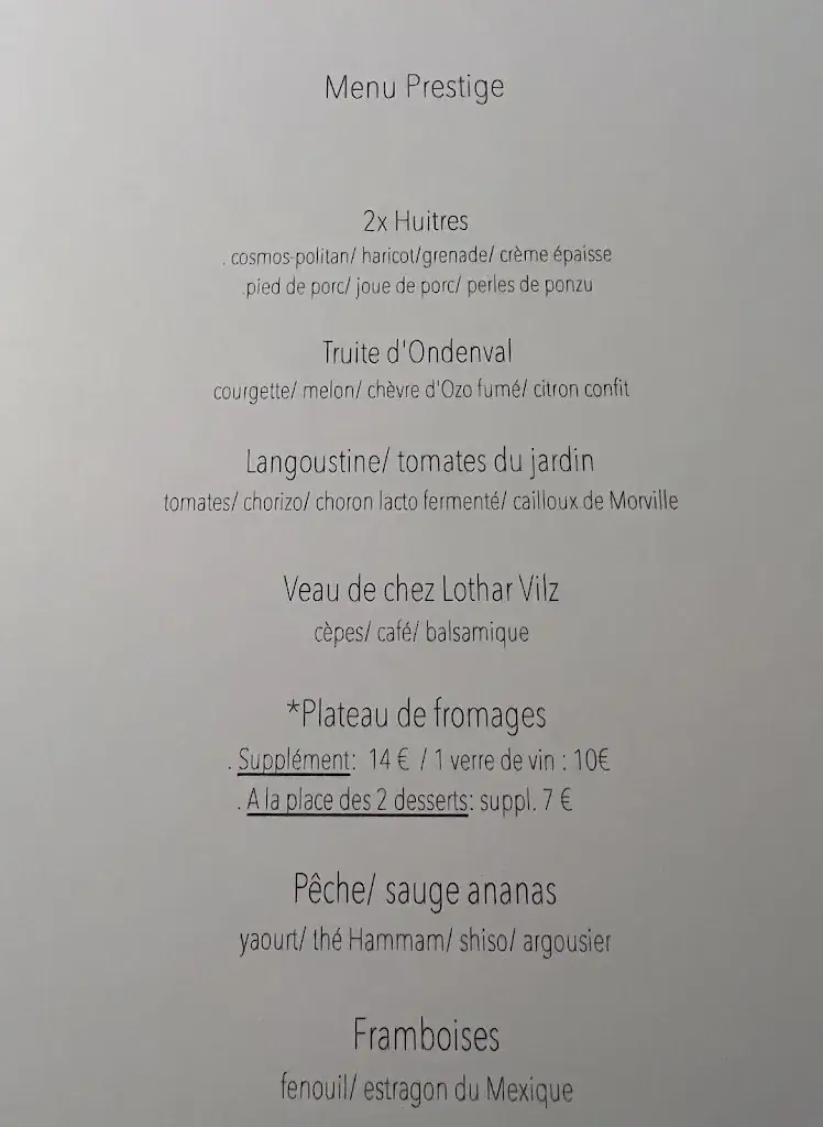 Menu_Le Cor de Chasse_Durbuy_imagen_1