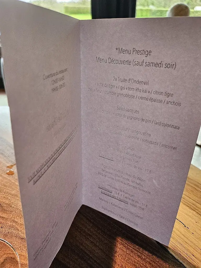 Menu_Le Cor de Chasse_Durbuy_imagen_2