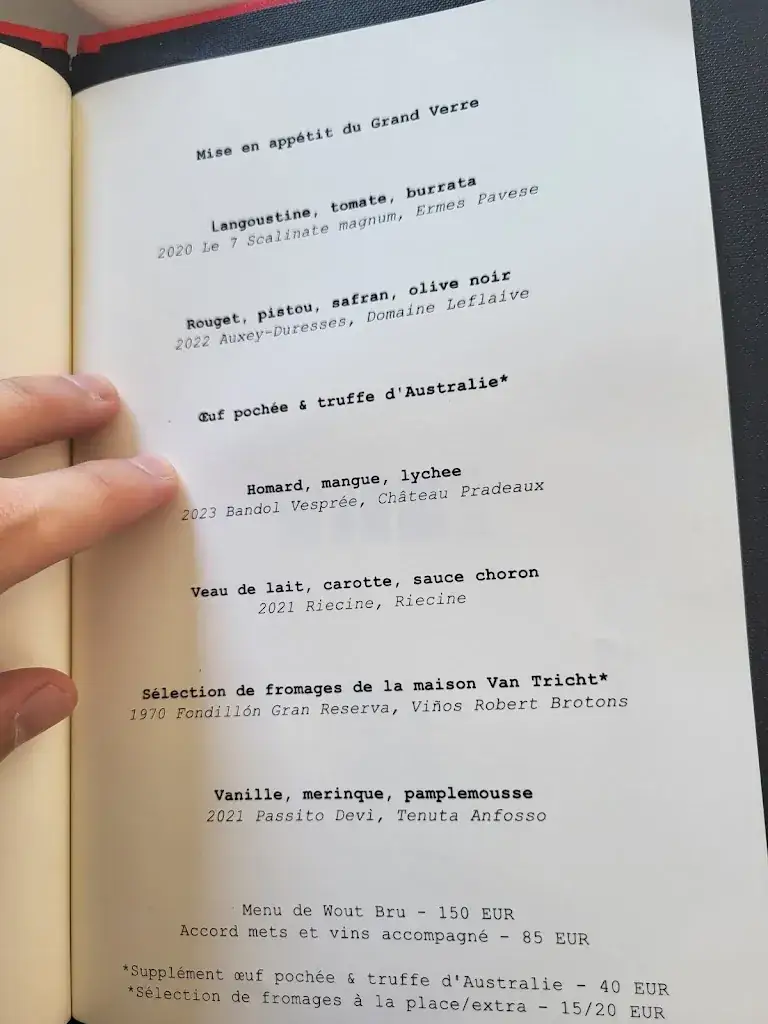 Menü_Le Grand Verre *_Durbuy_Bild_1